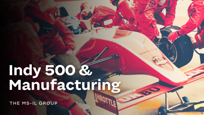 Indy 500 pit crew servicing race car in under 10 seconds to optimize performance